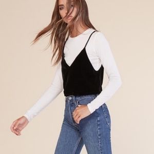 Reformation Mabel Velvet Top